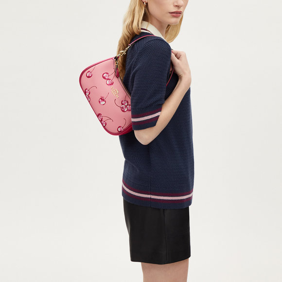 NWT Coach Outlet Teri Shoulder Bag With Cherry Print - Picture 6 of 7